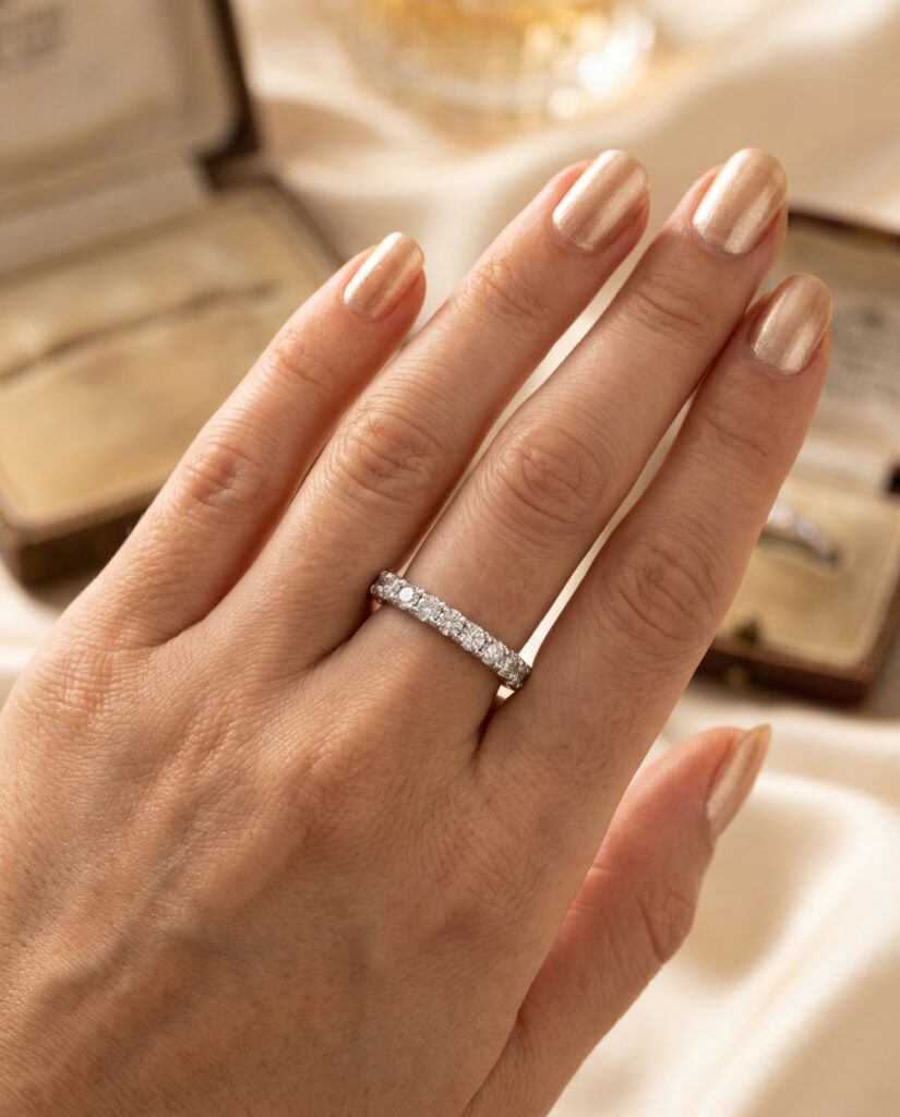 Memoire-Trauring mit Diamanten in Weißgold – Juwelier Schröder Fulda